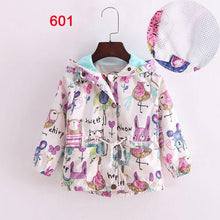 2-9T spring&summer girls jackets casual hooded outerwear for girls fashion Hand Painted kids Sunscreen clothing girls - Fab Getup Shop