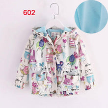 2-9T spring&summer girls jackets casual hooded outerwear for girls fashion Hand Painted kids Sunscreen clothing girls - Fab Getup Shop