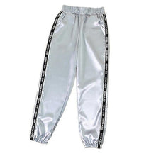 Summer Big Pocket Satin   Pants Women Glossy Ribbon Trousers  Harajuku Joggers Women's Loose Pants - Fab Getup Shop