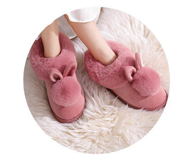 2020 New Fashion Autumn Winter Cotton Slippers Rabbit Ear Home Indoor Slippers Winter Warm Shoes Womens Cute Plus Plush Slippers - Fab Getup Shop