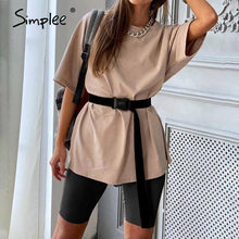 Solid Outfits Women's Two Piece Suit with Belt Home Loose Sports Tracksuits  Bicycle - Fab Getup Shop