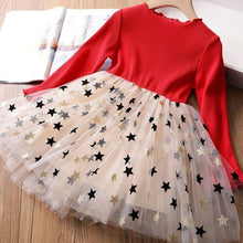 Winter Knitted Chiffon Girl Dress Christmas Party Long Sleeve Children Clothes Kids - Fab Getup Shop