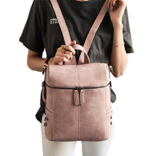 Backpack Women PU leather Shoulder Bag For Teenage Girls Fashion Vintage Rucksack Designer School mochila XA568H - Fab Getup Shop