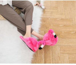 Winter lovely Home Slippers Chausson Shoes Women Flamingo slippers pantuflas unicornio pantoufle femme Warm Cotton Shoes hy24 - Fab Getup Shop