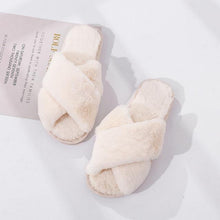 House Slippers Faux Fur Fashion Warm Shoes Woman Slip on Flats Female - Fab Getup Shop