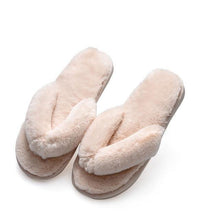 House Slippers Faux Fur Fashion Warm Shoes Woman Slip on Flats Female - Fab Getup Shop