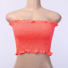Off Shoulder Ruched Tube Tops Sleeveless Strapless Camis Woman Streetwear - Fab Getup Shop
