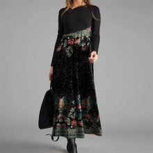 Elegant Women Vintage Long Dress V-Neck A-Line Dress Autumn Winter Long Sleeves Slim Party Dresses Ladies Casual Loose Vestidos - Fab Getup Shop