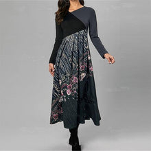 Elegant Women Vintage Long Dress V-Neck A-Line Dress Autumn Winter Long Sleeves Slim Party Dresses Ladies Casual Loose Vestidos - Fab Getup Shop