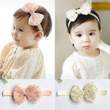 Elastic Hairband Baby Headband Lace Bows Stars Printed Turban Knot Head Wraps for Infant toddler girls Photo Prop 1pc HB051 - Fab Getup Shop