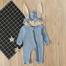 Baby Girl Rabbit Ear Romper Boy Jumpsuit Infant Outfits Kid Zip Warm 3D Bunny Long Sleeve Clothes Kids Rabbit Overall - Fab Getup Shop
