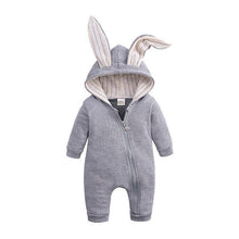 Baby Girl Rabbit Ear Romper Boy Jumpsuit Infant Outfits Kid Zip Warm 3D Bunny Long Sleeve Clothes Kids Rabbit Overall - Fab Getup Shop