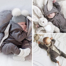 Baby Girl Rabbit Ear Romper Boy Jumpsuit Infant Outfits Kid Zip Warm 3D Bunny Long Sleeve Clothes Kids Rabbit Overall - Fab Getup Shop