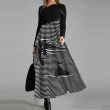 Elegant Women Vintage Long Dress V-Neck A-Line Dress Autumn Winter Long Sleeves Slim Party Dresses Ladies Casual Loose Vestidos - Fab Getup Shop