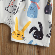 2020 New 6M-4Y Toddler Kid Baby Girl Boy Summer 2Pcs Set BUNNY Letter Print Vest Sleeveless Gray Top+Rabbit Shorts Easter Outfit - Fab Getup Shop