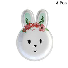 1pc Happy Easter Decoration Rabbit Bunny Egg Shape Banner Cup Plate Gift Bags Easter Party Deco Disposable Tableware Party Favor - Fab Getup Shop