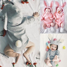 Baby Girl Long Sleeve Bunny Hooded Boy Romper Newborn Outfit Kids Bodysuit Kid Easter Warm Cotton Outfits - Fab Getup Shop