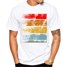 Retro Wood/ Record Printed Men T shirt Short Sleeve Casual t-shirt Hipster Fractal Pattern tees Cool Tops - Fab Getup Shop