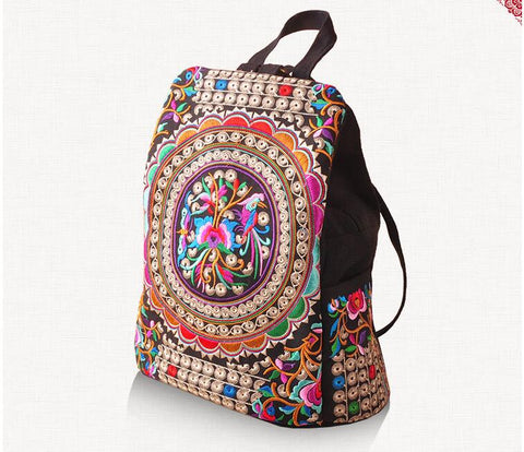 Embroidery Ethnic Backpack Travel Bags