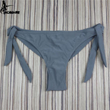 Solid Thong Bikini Brazilian Cut Swimwear Women Bottom Adjustable Briefs Swimsuit Panties Underwear Thong Bathing Suit - Fab Getup Shop