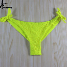 Solid Thong Bikini Brazilian Cut Swimwear Women Bottom Adjustable Briefs Swimsuit Panties Underwear Thong Bathing Suit - Fab Getup Shop