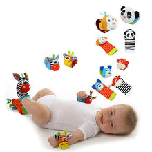 Sozzy Baby Boys Girls Toy Baby Rattle Animal Foot Finder Socks Wrist Strap Soft Children Infant Newborn Plush Sock - Fab Getup Shop