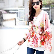 Summer Tops Women  Vintage Bohemian Clothing Batwing Sleeve Chiffon Blouse Shirt Plus Size 6XL For Big Women - Fab Getup Shop