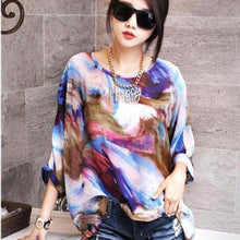 Summer Tops Women  Vintage Bohemian Clothing Batwing Sleeve Chiffon Blouse Shirt Plus Size 6XL For Big Women - Fab Getup Shop