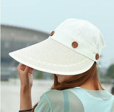 COKK Fashion Women Wide Large Brim Floppy Summer Beach A Sun Hat Straw Hat Button Cap Summer Hats For Women - Fab Getup Shop