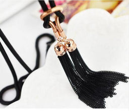 Meyfflin Long Necklace Crystal Women Necklace Jewelry  Fashion Black Chain Drops Maxi Necklaces Pendants Kolye Collier - Fab Getup Shop