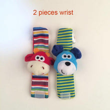 Sozzy Baby Boys Girls Toy Baby Rattle Animal Foot Finder Socks Wrist Strap Soft Children Infant Newborn Plush Sock - Fab Getup Shop