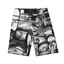 Mens Shorts Surf Board Shorts Summer Sport Beach Bermuda Short Pants Quick Dry Silver Boardshorts - Fab Getup Shop