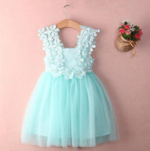 Party Lace Tulle Flower Gown Fancy Bridesmaid Dress Sundress Girls Dress - Fab Getup Shop