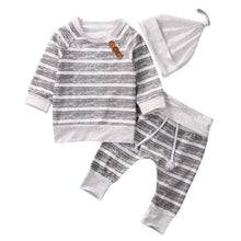 3pcs!! Baby Clothing Sets Autumn Baby Boys Clothes Infant Baby Striped Tops T-shirt+Pants Leggings 3pcs Outfits Set - Fab Getup Shop