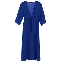 Andzhelika Swimsuit Cover Up Women Sexy Beach Cover-Ups Chiffon Long Dress Solid Beach Cardigan Bathing Suit Cover Up - Fab Getup Shop