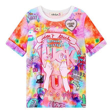 Women'S T Shirts Harajuku Fuck Gradient Soft Doodle Short T-Shirt Tshirt Women Girl Tops Cute Cartoon Unicorn Pegasus - Fab Getup Shop