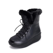 Asumer  Shoes Women Boots Solid Slip-On Soft Cute Women Snow Boots Round Toe Flat with Winter Fur Ankle Boots - Fab Getup Shop