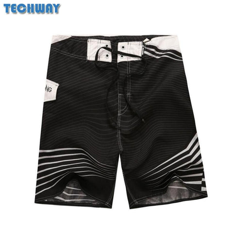 Mens Shorts Surf Board Shorts Summer Sport Beach Bermuda Short Pants Quick Dry Silver Boardshorts - Fab Getup Shop