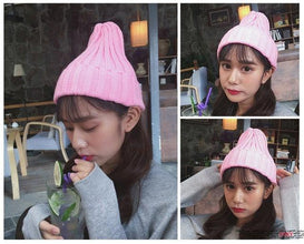 Winter  Acrylic Hat Knitted Hat Pointy Hat For Women/Ladies 19 Colors - Fab Getup Shop