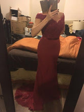 Mermaid Burgundy Long Evening Dress Party Elegant Vestido De Festa Long Prom Gown  With Belt - Fab Getup Shop