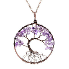 SEDmart 7 Chakra Tree Of Life Pendant Necklace Copper Crystal Natural Stone Necklace Women Christmas Gift - Fab Getup Shop