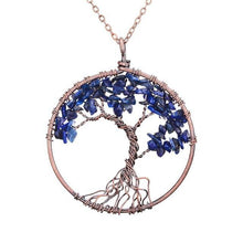 SEDmart 7 Chakra Tree Of Life Pendant Necklace Copper Crystal Natural Stone Necklace Women Christmas Gift - Fab Getup Shop