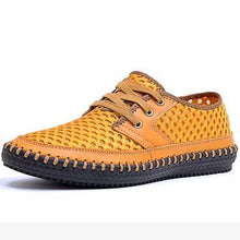 Summer Breathable Mesh Shoes Mens Casual Shoes Genuine Leather Slip On Brand Fashion Summer Shoes Man Soft Comfortable - Fab Getup Shop