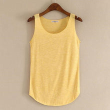 Spring Summer  Tank Tops Women Sleeveless Round Neck Loose T Shirt Ladies Vest Singlets - Fab Getup Shop