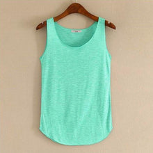 Spring Summer  Tank Tops Women Sleeveless Round Neck Loose T Shirt Ladies Vest Singlets - Fab Getup Shop