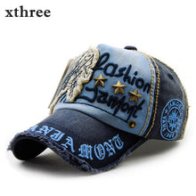 Xthree brand cotton fashion embroidery antique style Baseball Cap casquette snapback hat for men women - Fab Getup Shop