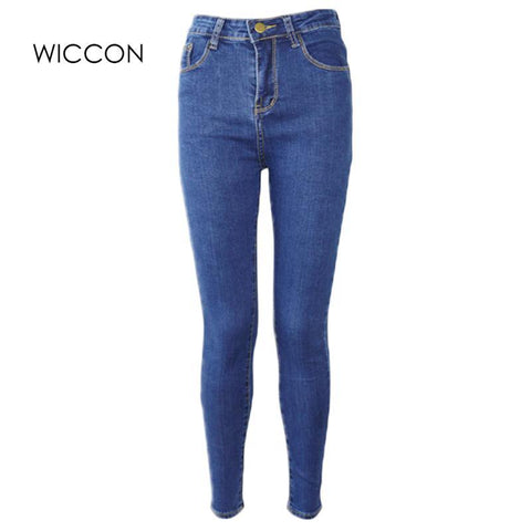 Slim Jeans For Women Skinny High Waist Jeans Woman Blue Denim Pencil Pants Stretch Waist Women Jeans Black Pants Calca Feminina - Fab Getup Shop