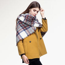 Brand Scarf Women Fashion Scarves  Blankets Soft Cashmere Winter Scarf warm Square Plaid Shawl 009 - Fab Getup Shop