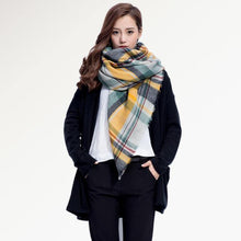 Brand Scarf Women Fashion Scarves  Blankets Soft Cashmere Winter Scarf warm Square Plaid Shawl 009 - Fab Getup Shop