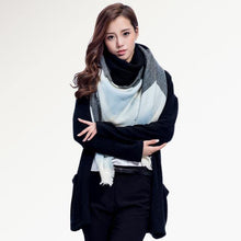 Brand Scarf Women Fashion Scarves  Blankets Soft Cashmere Winter Scarf warm Square Plaid Shawl 009 - Fab Getup Shop